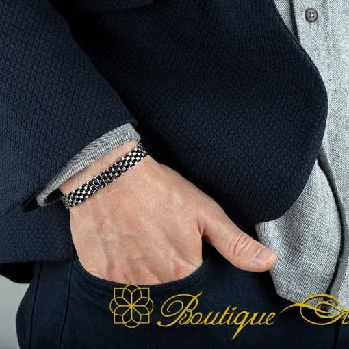 Modern Silver Chain Bracelet For Men No:3 - Image 4