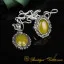 Yellow Aqeeq Filigree Silver Women Set