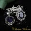 Sapphire Blue Filigree Silver Women Set