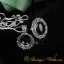 Black Aqeeq Filigree Silver Women Set
