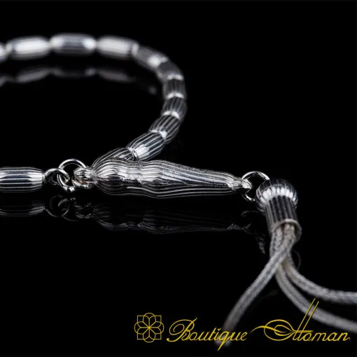 Plain 925 Sterling Silver Tasbih No:8 - Image 2