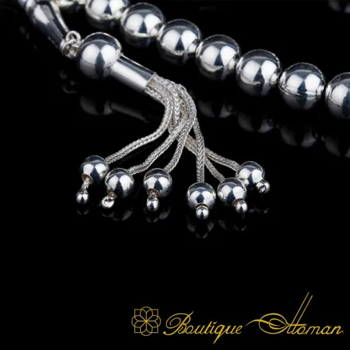 Plain 925 Sterling Silver Tasbih No:9 - Image 4