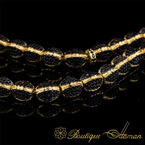 Exclusive Collection Micro Zircon Detailed Golden Tasbih No:1 - Image 4
