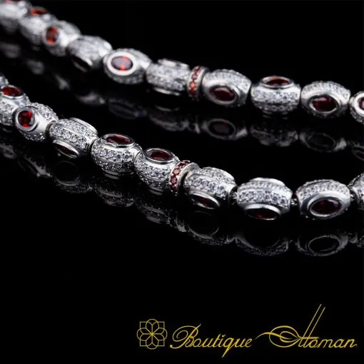 Exclusive Collection Micro Zircon Detailed Silver Tasbih No:3 - Image 3
