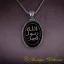 Allah Rasool Mohammad Seal Flat Black Aqeeq Pendant