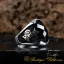 Classy Gentle Black Zircon Men Ring With Tughra