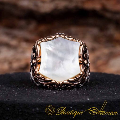 Celebi Collection Mother of Pearl Silver Ring - Image 3