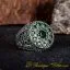 Round Green Zircon Pieces Exclusive Silver Ring