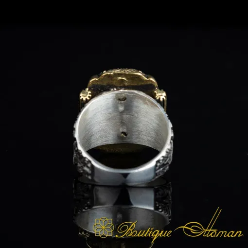 Seal Of Prophet Mohammad Black Mina Ring - Image 5