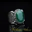 Kanuni Collection Emerald Silver Men Ring