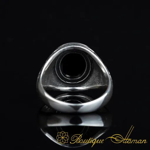 Round Black Zircon Pinky Ring - Image 5