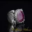 Kanuni Collection Ruby Silver Men Ring