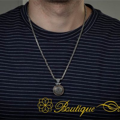 Seal of Solomon Rotating Pendant with King Chain Necklace - Image 5
