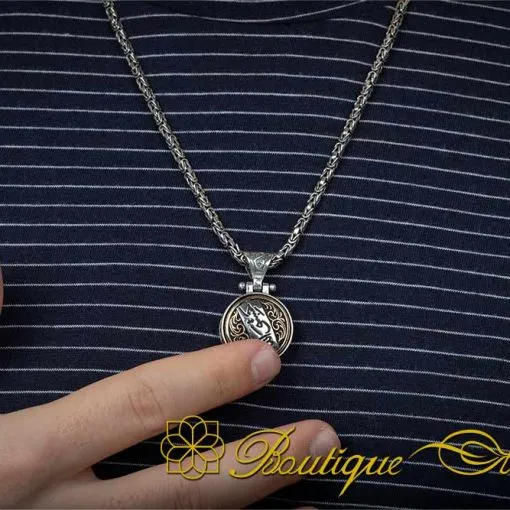 Hasbunallahu Rotating Pendant with King Chain Necklace - Image 6