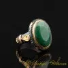 Emerald Gold Plated Oxidized Silver Ring