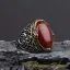 Aqeeq D Shape Classic Silver Ring