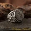 Ayat Al Kursi Black Aqeeq Handmade Silver Ring