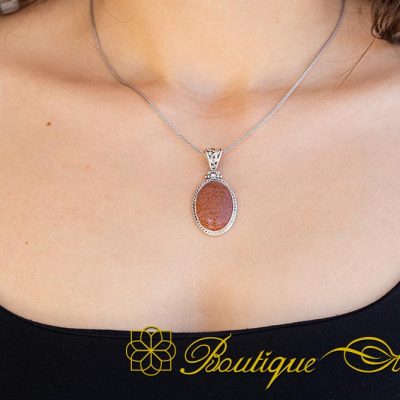 Ayat Al Qursi Brown Star Stone Pendant - Image 5