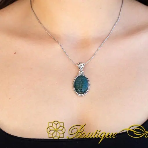 Ayat Al Qursi Green Aqeeq Pendant - Image 4