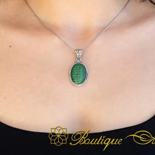 Ayat Al Qursi Green Tiger's Eye Pendant - Image 4