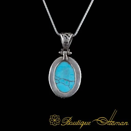 Ayat Al Qursi Turquoise Feroza Pendant - Image 3