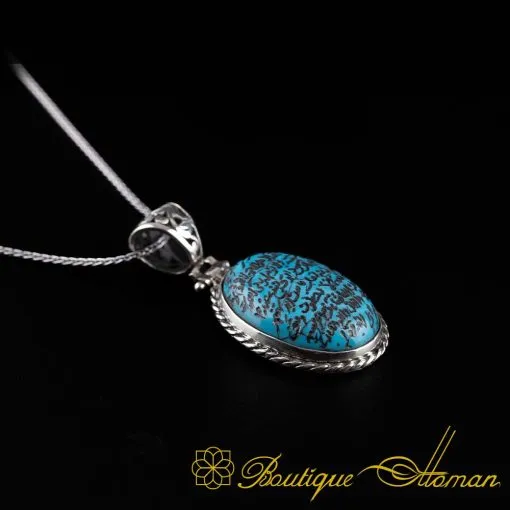 Ayat Al Qursi Turquoise Feroza Pendant - Image 4