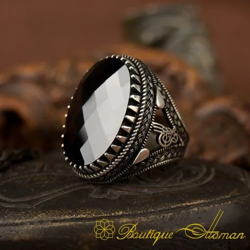 Big Oval Faceted Cut Zircon Ring - Image 3