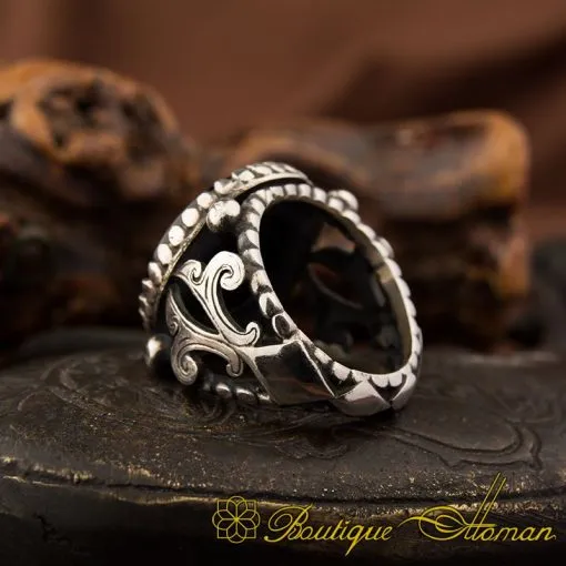 Basmala Black Aqeeq Islamic Ring - BismillahiRahmaniRahim - بِسْمِ اللهِ الرَّحْمٰنِ الرَّحِيْمِ - Image 8