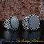 Black Aqeeq Flat Handcraft Women & Men Couple Rings Set