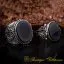 Black Aqeeq Handmade Women & Men Couple Rings Set