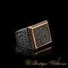 Black Zircon Covered Classic Square Men Ring