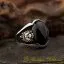 Classy Gentle Onyx Men Ring With Coat Of Arms