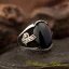 Classy Gentle Onyx Men Ring With Tughra