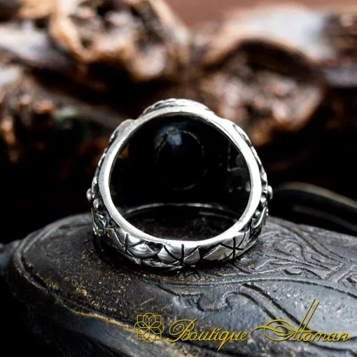 Sapphire Blue Handcraft Men Ring - Image 4