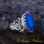 Blue Aqeeq D Shape Handcraft Women Ring