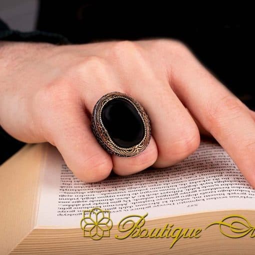 Classic Black Onyx Men Ring - Image 5