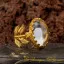 Dur Al Najaf Hand Made Women Flower Ring (Gold Plated)