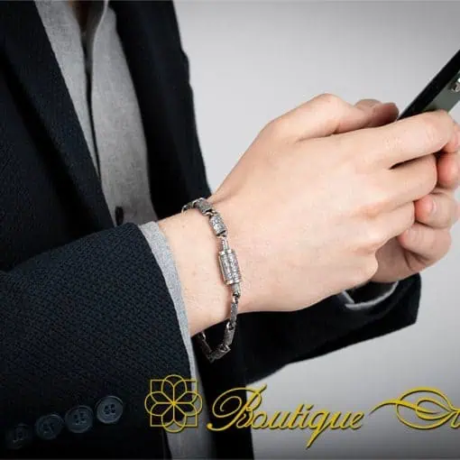 Exclusive Design Engraved Chain Bracelet For Men No:6 - Image 6