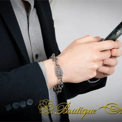 Exclusive Design Engraved Chain Bracelet For Men No:2 - Image 6