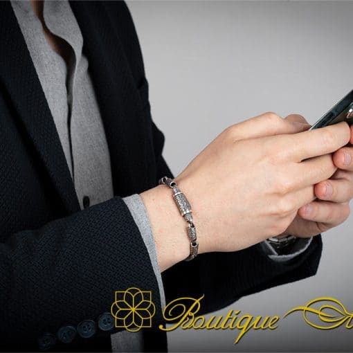 Exclusive Design Engraved Chain Bracelet For Men No:8 - Image 5