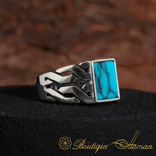 Square Modern Ferooza Men Ring - Image 3