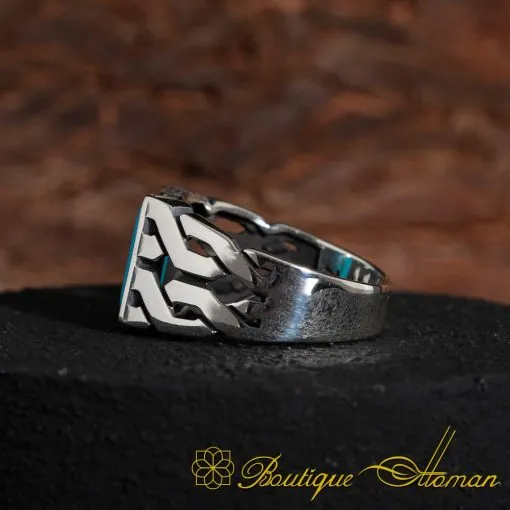 Square Modern Ferooza Men Ring - Image 5