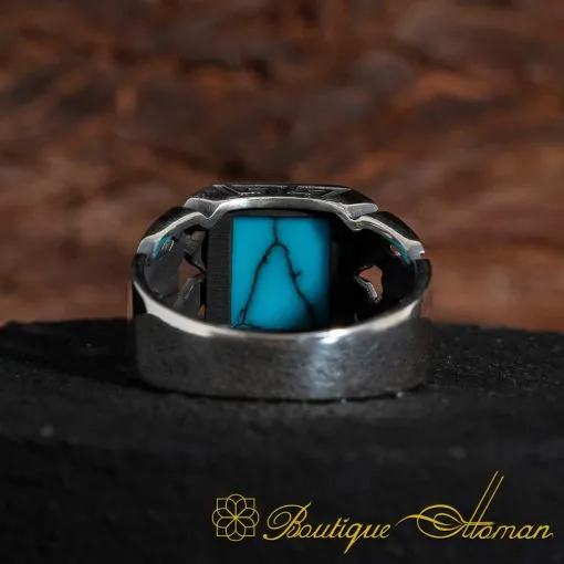 Square Modern Ferooza Men Ring - Image 6