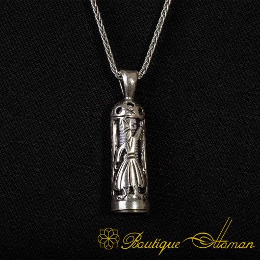 Dervish Cylinder Taweez Silver Necklace - Image 3