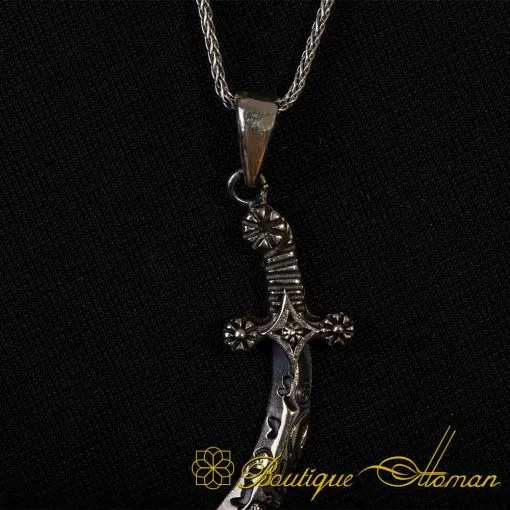 Sword Islamic Silver Necklace - Image 4