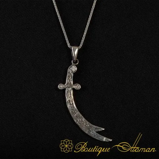 Sword Islamic Silver Necklace - Image 3