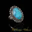 Turquoise Feroza Filigree Silver Women Ring