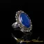 Blue Aqeeq Filigree Silver Women Ring