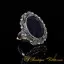 Sapphire Blue Filigree Silver Women Ring