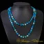 Blue Aqeeq Faceted Three In One 99 Beads Necklace & Bracelet & Misbaha